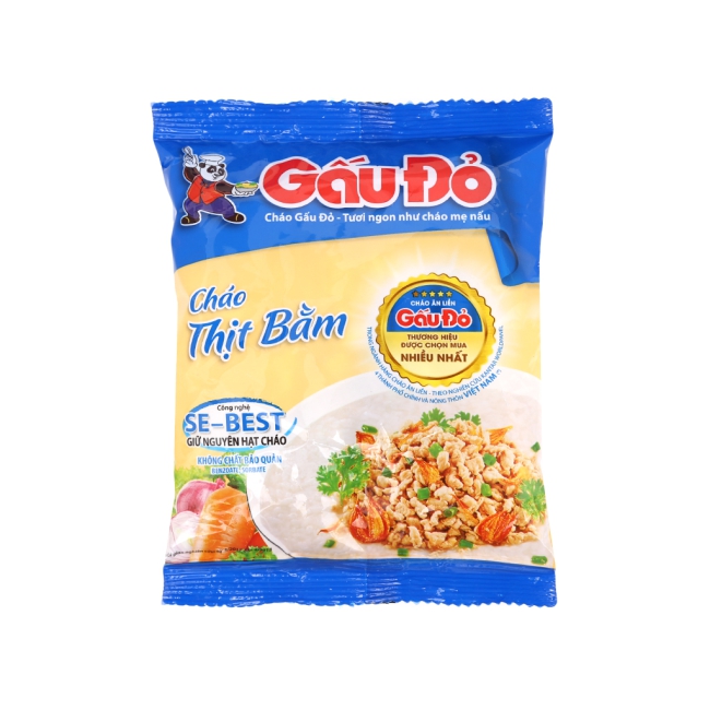 Cháo gấu đỏ thịt bằm